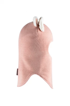 Зимняя шапочка-шлем Corona.hm "Кошечка"  пудра