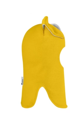 Зимова шапочка-шолом Corona.hm "Зайка" сонце білий бантик