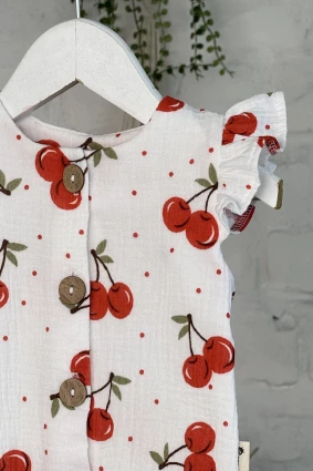 Ромпер з мусліну *Вишенька* + косинка