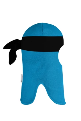 Зимняя шапочка шлем Corona.hm "Ниндзя" бирюза