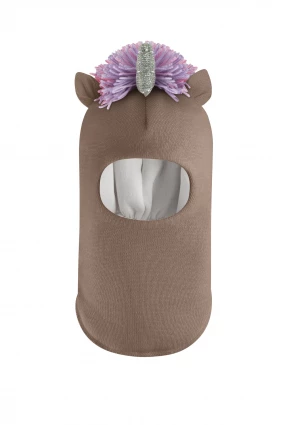 Зимова шапочка-шолом Corona.hm "Єдиноріжка" молочний шоколад