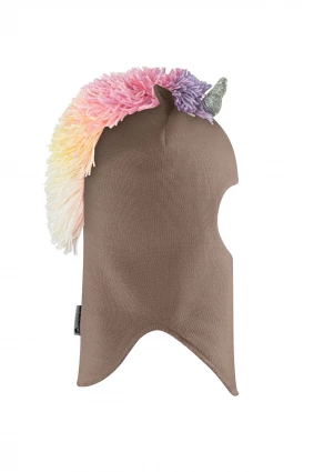 Зимова шапочка-шолом Corona.hm "Єдиноріжка" молочний шоколад