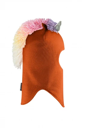 Зимова шапочка-шолом Corona.hm "Єдиноріжка" помаранчевий