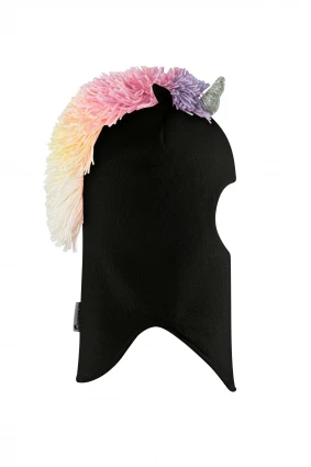 Зимова шапочка-шолом Corona.hm "Єдиноріжка" чорний