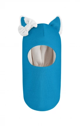 Зимняя шапочка-шлем Corona.hm "Лисичка" бирюза