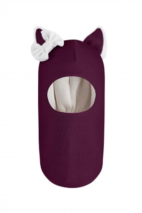 Зимняя шапочка-шлем Corona.hm "Лисичка" бордо