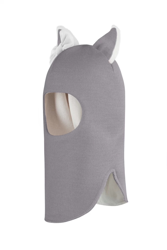 Зимняя шапочка-шлем Corona.hm "Лисичка"  дымка