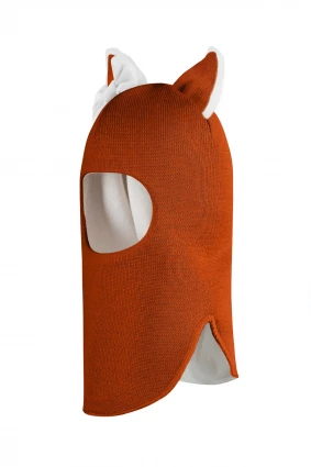 Зимняя шапочка-шлем Corona.hm "Лисичка" оранж