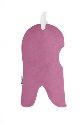 Зимняя шапочка-шлем Corona.hm "Лисичка" пыльно-розовый