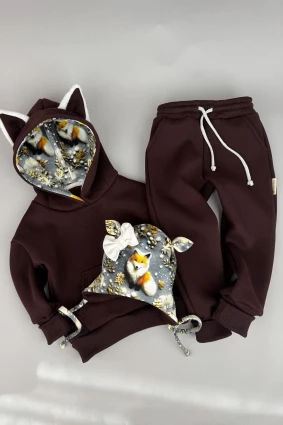 Костюм Corona.hm *Лисичка* шоколад з додатковими штанами та шапочкою (шапочка на вибір)