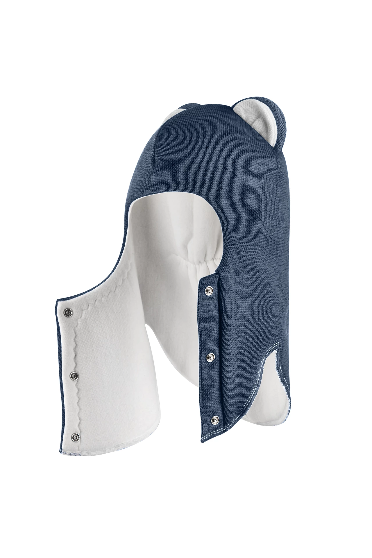 Зимова шапочка-шолом Corona.hm “Лев” із кнопками  джинс