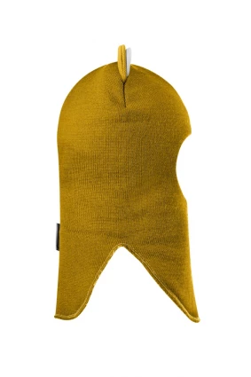 Зимова шапочка-шолом Corona.hm “Лев” із кнопками медовий