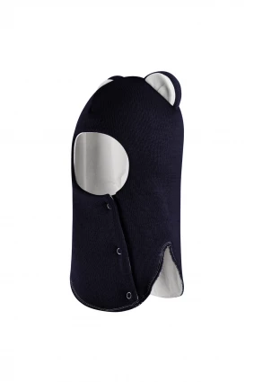 Зимова шапочка-шолом Corona.hm “Лев” із кнопками  синій