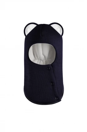 Зимова шапочка-шолом Corona.hm “Лев” із кнопками  синій