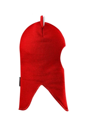 Зимова шапочка-шолом Corona.hm “Лев” із кнопками  червоний