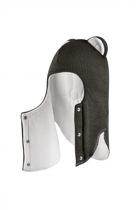 Зимова шапочка-шолом Corona.hm "Міс Левиця"  із кнопками  графіт