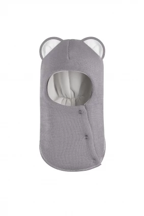 Зимова шапочка-шолом Corona.hm "Міс Левиця"  із кнопками  димка