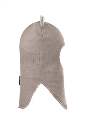 Зимова шапочка-шолом Corona.hm "Міс Левиця"  із кнопками  капучіно