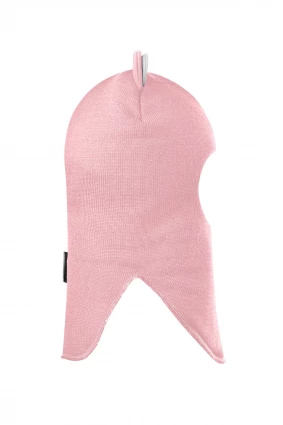 Зимова шапочка-шолом Corona.hm "Міс Левиця"  із кнопками  рожевий