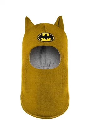 Зимняя шапочка шлем Corona.hm "Бэтмен" медовый