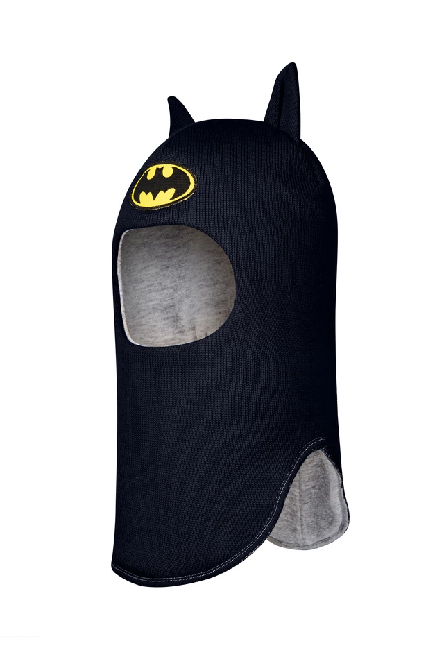 Зимняя шапочка шлем Corona.hm "Бэтмен" синий бархат