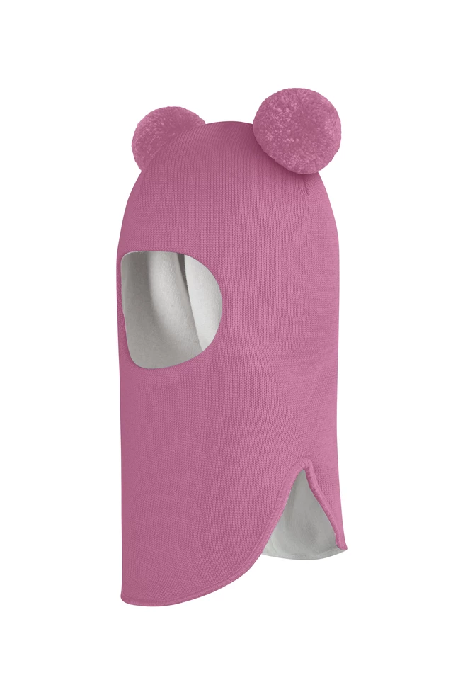 Зимова шапочка-шолом Corona.hm "Пандочка" пильно-рожевий