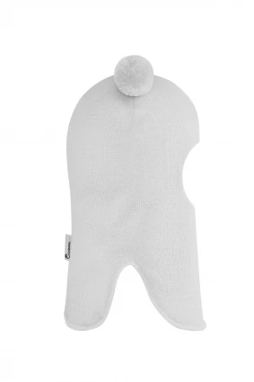 Зимова шапочка-шолом Corona.hm "Пандочка"  із кнопками  молоко