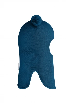 Зимова шапочка-шолом Corona.hm "Пандочка"  із кнопками  морська хвиля