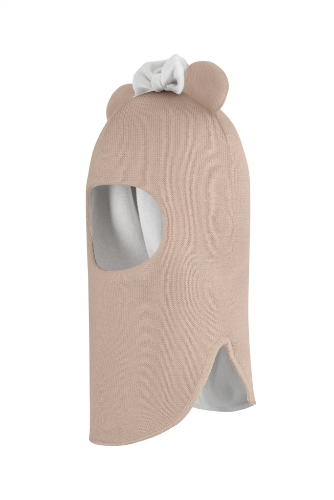 Зимняя шапочка шлем Corona.hm "Мисс Минни" беж золотой