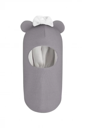 Зимняя шапочка шлем Corona.hm "Мисс Минни" дымка