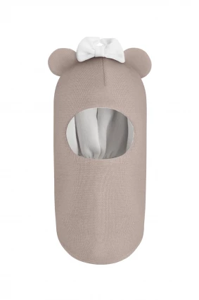 Зимняя шапочка шлем Corona.hm "Мисс Минни" латте