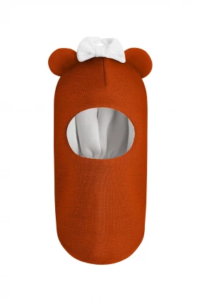 Зимняя шапочка шлем Corona.hm "Мисс Минни" оранж