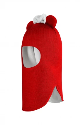 Зимняя шапочка шлем Corona.hm "Мисс Минни" красный