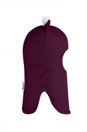 Зимова шапочка-шолом Corona.hm "Міс Мінні" з кнопочками бордо