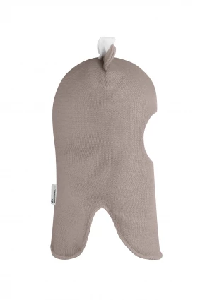 Зимова шапочка-шолом Corona.hm "Міс Мінні" з кнопочками капучіно