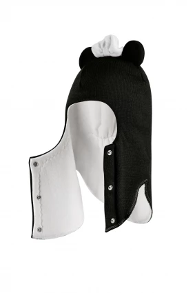 Зимова шапочка-шолом Corona.hm "Міс Мінні" з кнопочками чорний