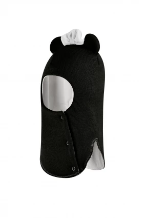 Зимова шапочка-шолом Corona.hm "Міс Мінні" з кнопочками чорний