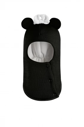 Зимова шапочка-шолом Corona.hm "Міс Мінні" з кнопочками чорний