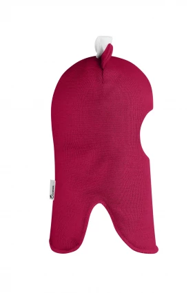 Зимова шапочка-шолом Corona.hm "Міс Мінні" з кнопочками ягідний