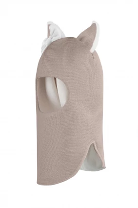 Зимняя шапочка-шлем Corona.hm "Лисичка"  латте