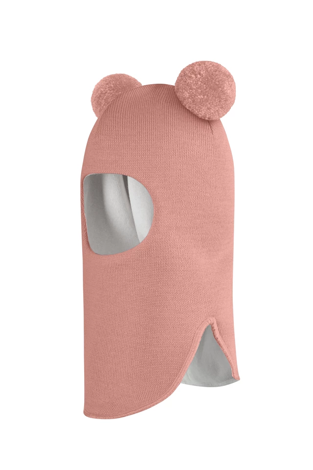 Зимова шапочка-шолом Corona.hm "Пандочка" пудра