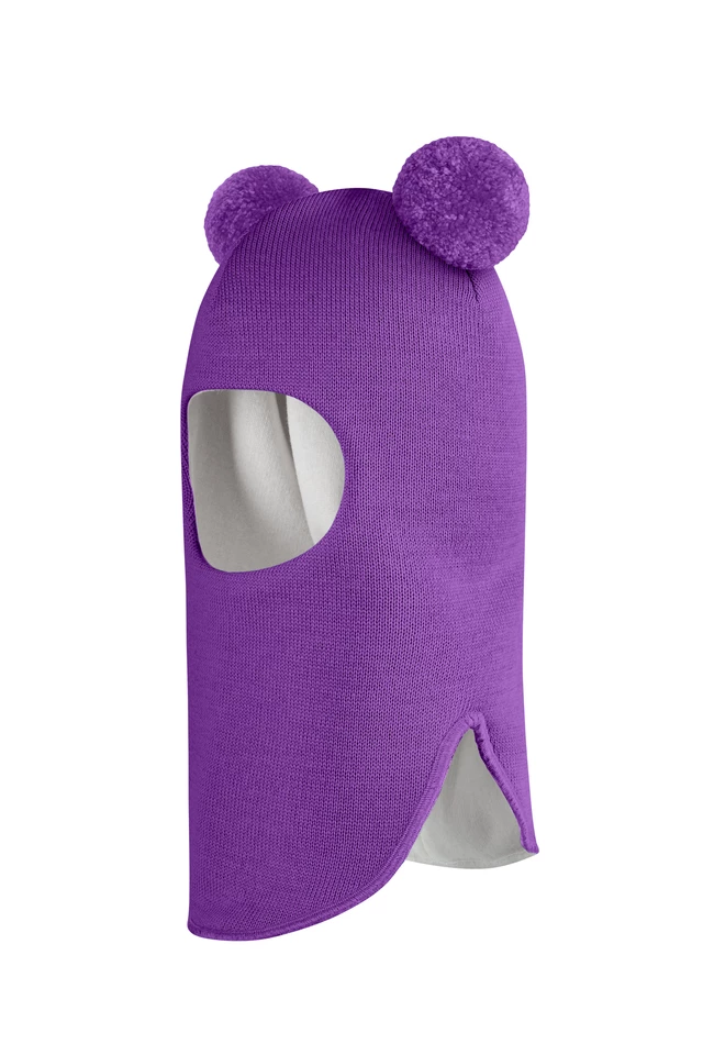 Зимова шапочка-шолом Corona.hm "Пандочка" фіалка