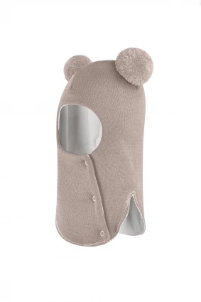 Зимова шапочка-шолом Corona.hm "Пандочка"  із кнопками  лате