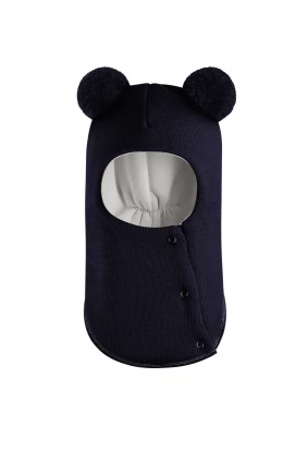 Зимова шапочка-шолом Corona.hm "Пандочка"  із кнопками  синій