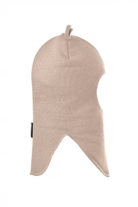 Зимняя шапочка-шлем Corona.hm "Мисс Мишутка"  беж золотой