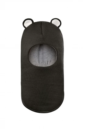 Зимняя шапочка-шлем Corona.hm "Мисс Мишутка"  графит