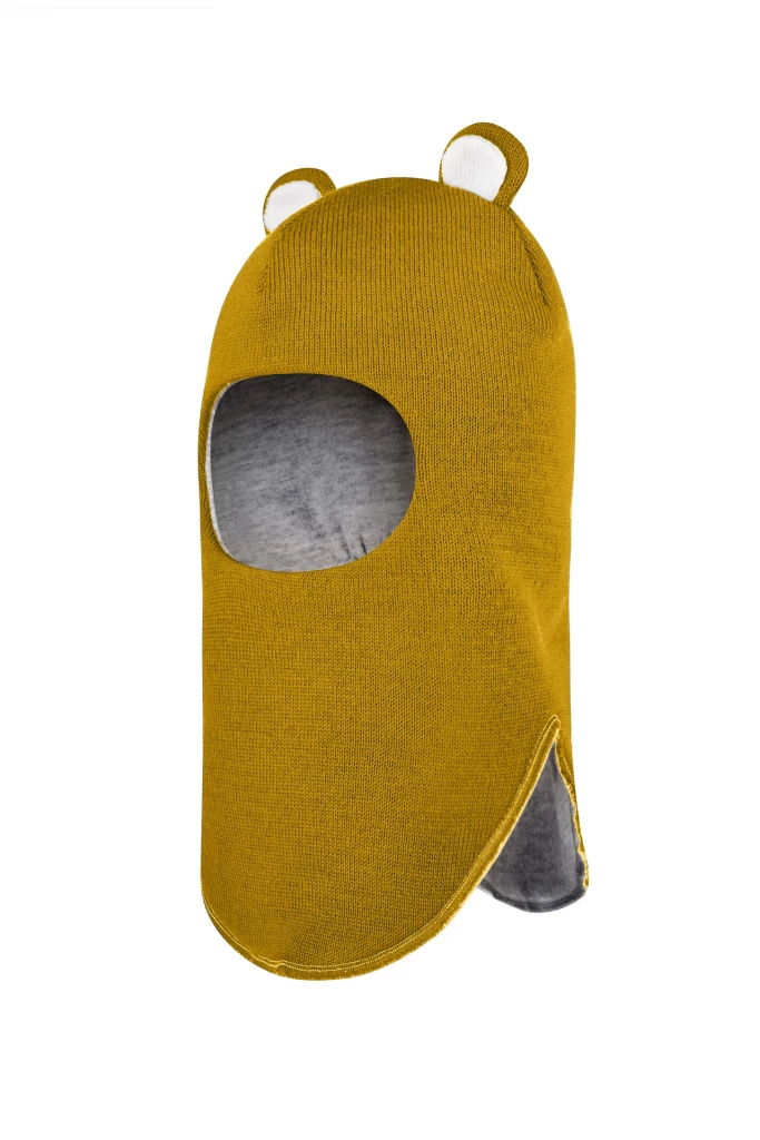 Зимова шапочка-шолом Corona.hm "Міс Ведмедиця" медовий