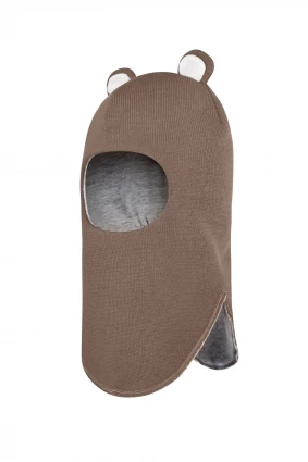 Зимова шапочка-шолом Corona.hm "Міс Ведмедиця" молочний шоколад