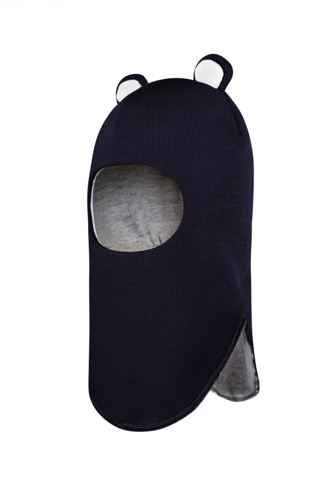 Зимняя шапочка-шлем Corona.hm "Мисс Мишутка"  синий