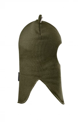 Зимняя шапочка-шлем Corona.hm "Мисс Мишутка"  хаки